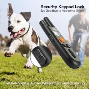 rechargeable dog collar w three training modes